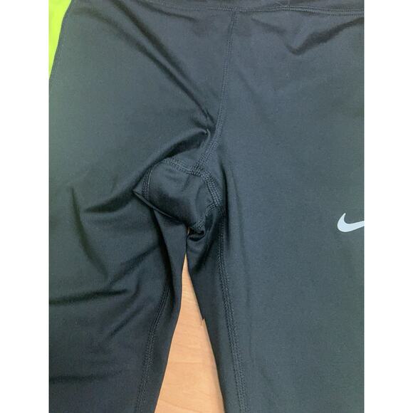 Nike One Performance Dri-Fit Leggings Black Green High Waist Size S - Picture 7 of 14
